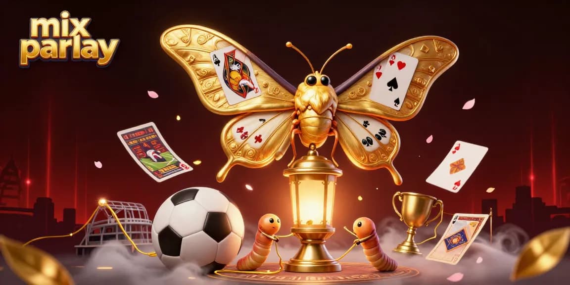 Engage in mix parlay betting action with dynamic sports elements and vibrant casino motifs