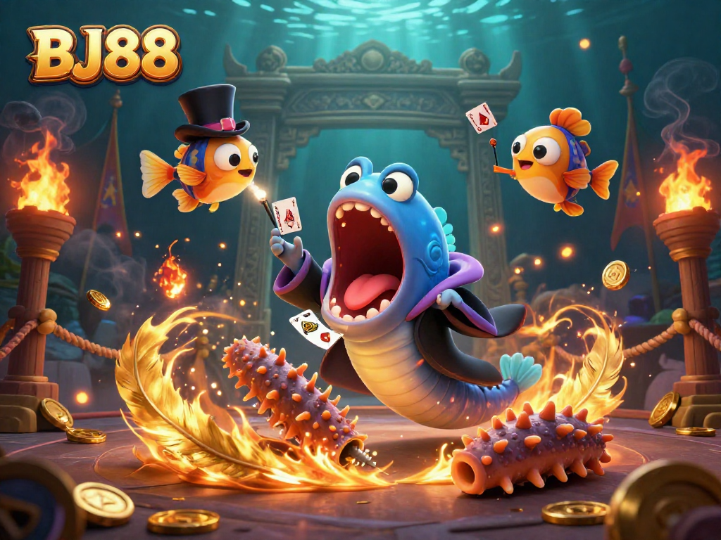 Experience captivating entertainment at BJ88 with our enchanting underwater casino scene.