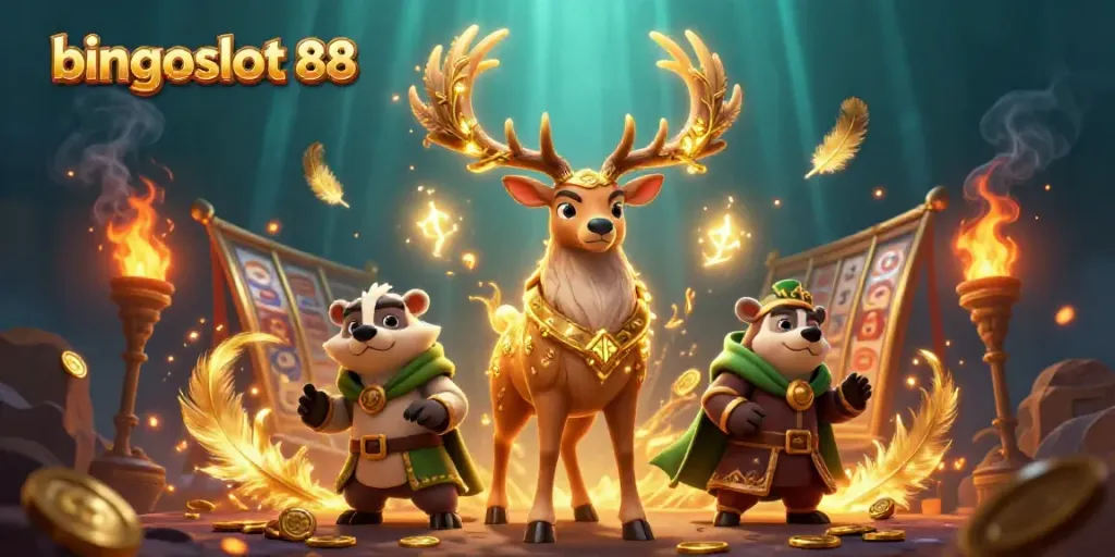 Bermain dengan keseruan bingoslot 88 saat gulungan mesin slot berputar di latar belakang