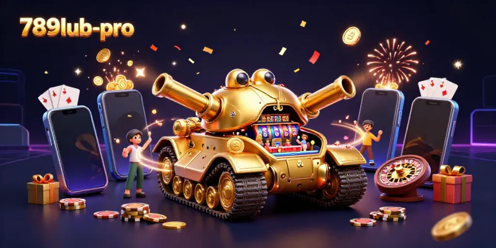 Experience excitement at 789lub-pro with a vivid 3D illustration of a unique casino tank!