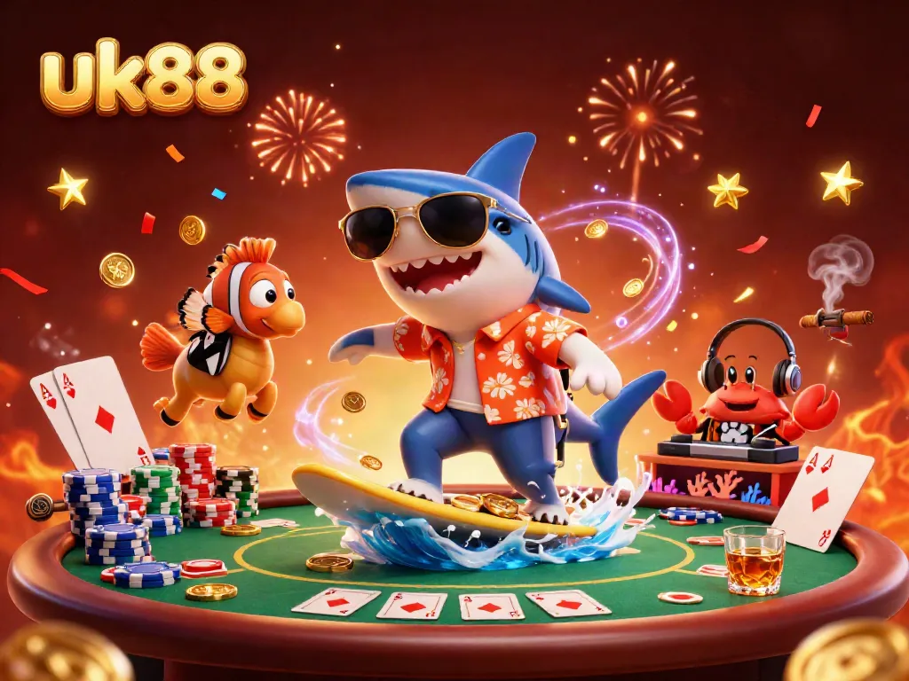 Engage with uk88's thrilling casino environment featuring vibrant characters and dynamic gaming elements.