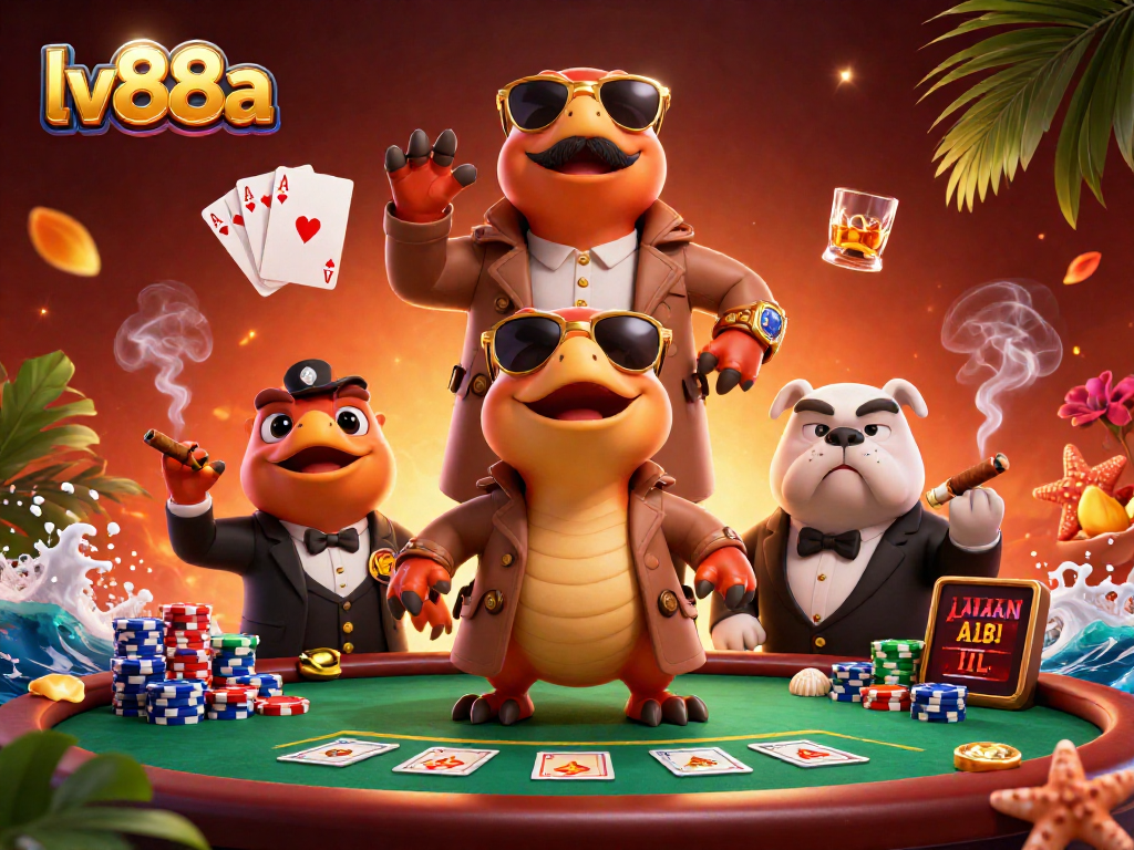 Engage in thrilling poker action at lv88a with raptors in disguise at a VIP casino lounge.