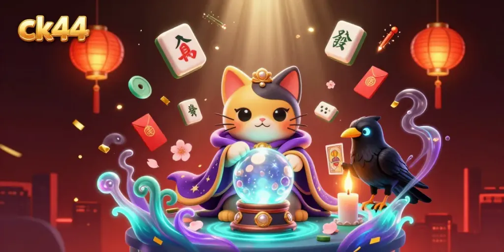 Engage with ck44's mystical gaming experience, featuring enchanting characters and vibrant casino elements.