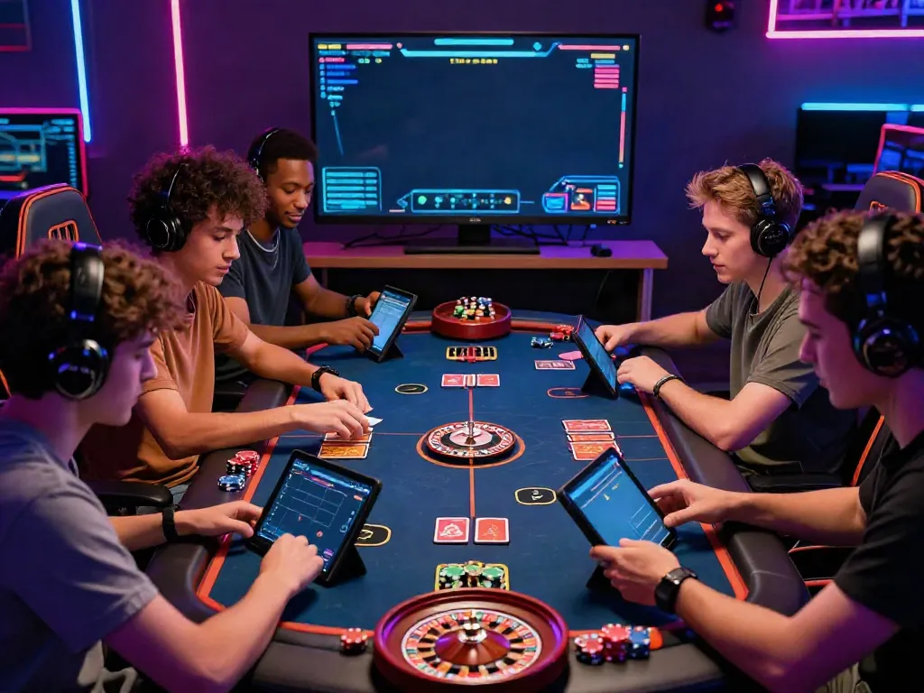 Exciting Sunwin gaming experience with diverse players engaged in a digital card game.