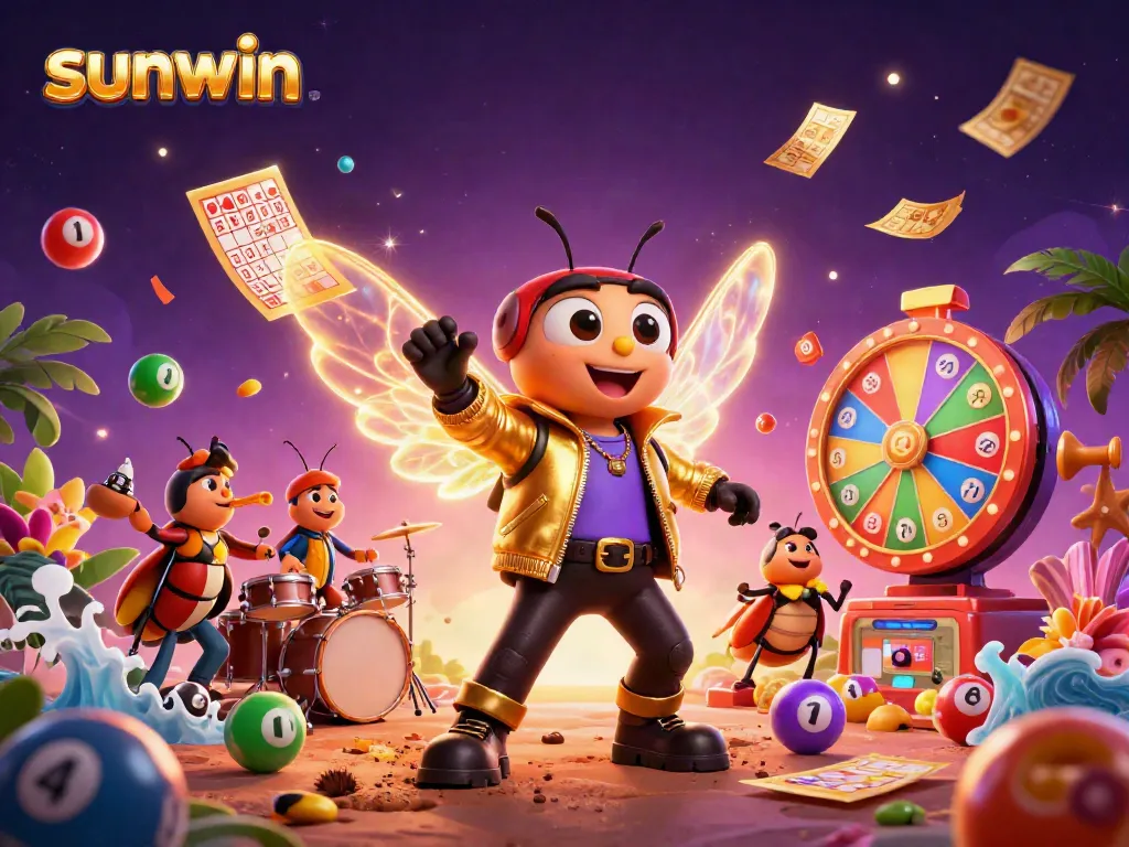 Experience the thrill of sunwin gaming with our vibrant cartoon rock star scene in 2026.