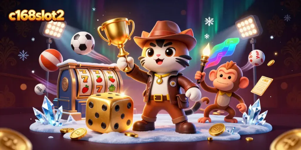 Experience thrilling moments at c168slot2 in a vibrant, dynamic casino adventure illustration.