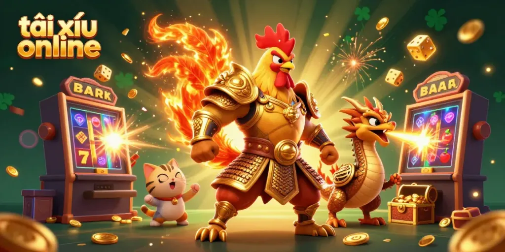 Experience the excitement of tài xỉu online with vibrant 3D characters and dynamic game elements.