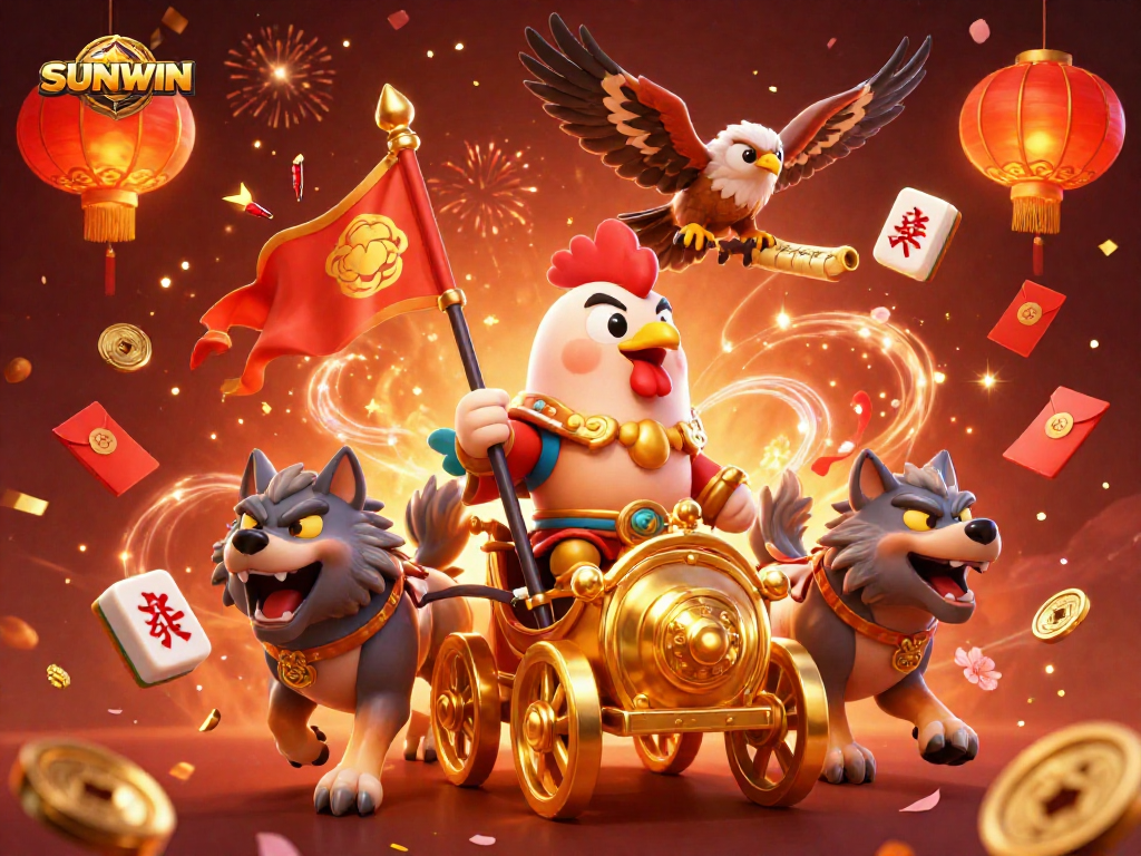 SUNWIN engages players with dynamic 3D illustrations of games and celebrations, showcasing premium gaming experiences.
