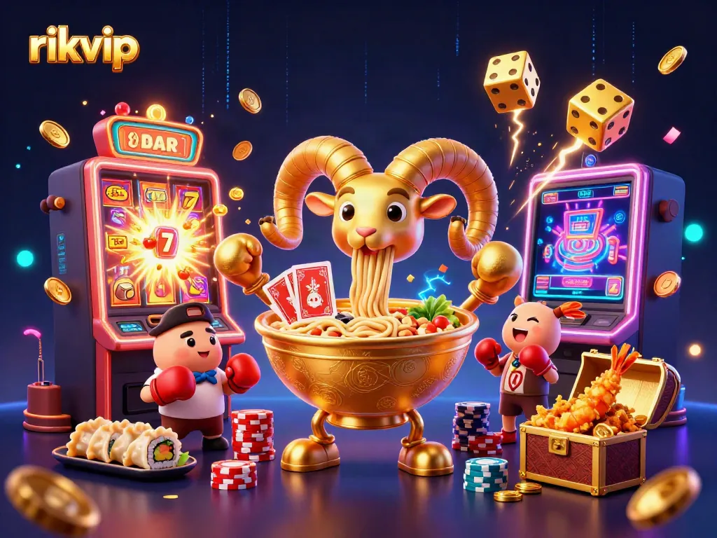 Engage with rikvip's thrilling online casino experience featuring vibrant characters and dynamic game elements.