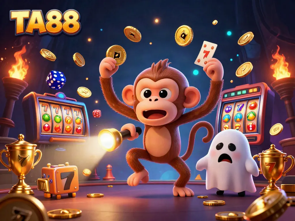 Experience TA88's vibrant slots and jackpot action in a captivating 3D casino scene.